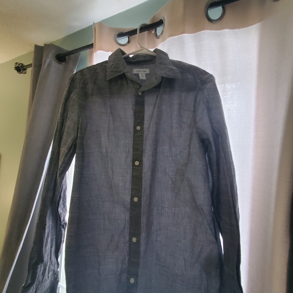 Vintage Calvin Klein Grey Button Down Shirt